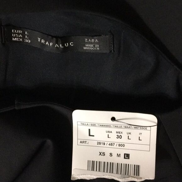 Zara Trafaluc Black Strappy Sleeveless Cutout Shoulder Mini Dress L - Picture 9 of 10